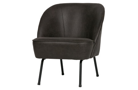 BePureHome Vogue fauteuil leer zwart