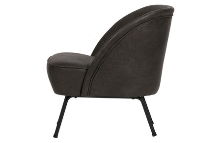 BePureHome Vogue fauteuil leer zwart