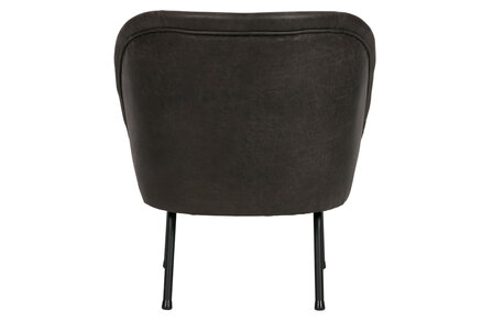 BePureHome Vogue fauteuil leer zwart