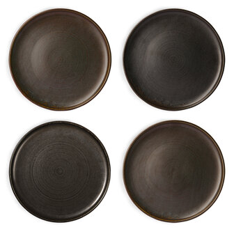 HKLIVING home chef ceramics: dinner plate rustic black