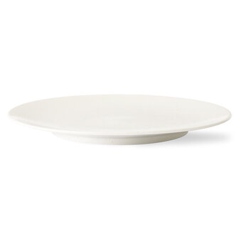 HKLIVING Kyoto ceramics: japanese large dinner plate white speckled