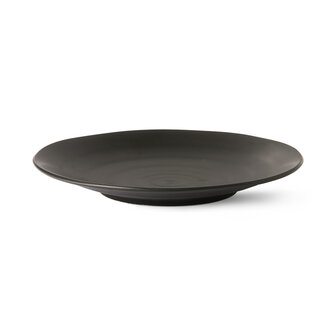 HKLIVING Kyoto ceramics: japanese dinner plate matt black