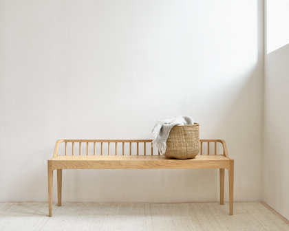 Ethnicraft oak Spindle bench 