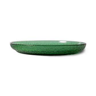 HKLIVING the emeralds: glass side plate, green