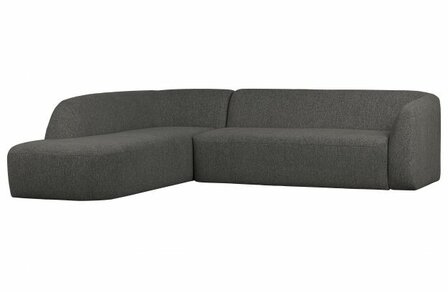 BePureHome Sloping Hoekbank Links Grijs/Zwart Melange