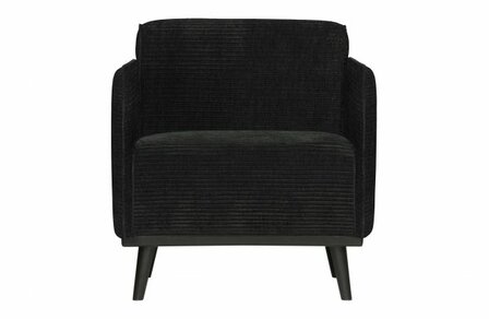 BePureHome Statement Fauteuil Met Arm Brede Platte Rib Graphite