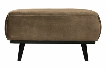 BePureHome Statement Hocker Fluweel Taupe