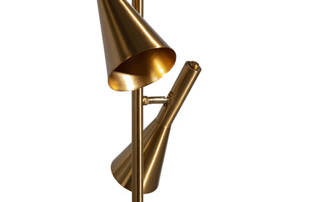 Bepurehome Body Vloerlamp Met 2 Lampen Metaal/Marmer Antique Brass