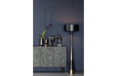 Bepurehome Blackout Too Staande Lamp Metaal Zwart Brass