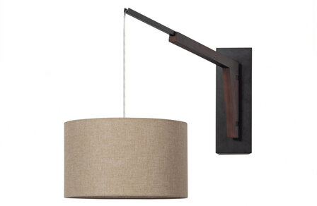 Bepurehome Brim Wandlamp Met Kap Hout Rattan Naturel