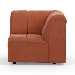 Hkliving Wave couch: Element Corner, Corduroy Rib, Dusty Orange