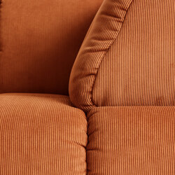 Hkliving Wave couch: Element Right High Arm, Corduroy Rib, Dust Orange