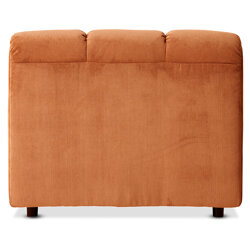 kliving Wave couch: Element Middle, Corduroy Rib, Dusty Orange