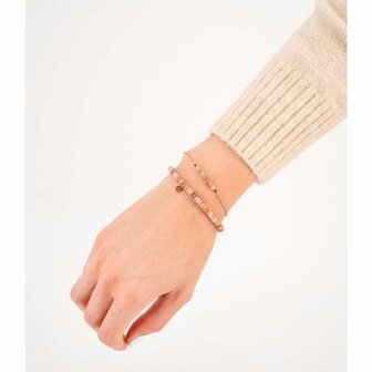 Zusss kralenarmband roze/goud