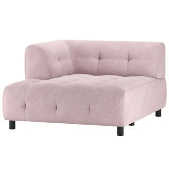 Woood Louis 1.5 Zits Chaise Longue Met Arm Links Platweef Mauve