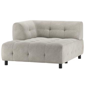 Woood Louis 1.5 Zits Chaise Longue Met Arm Links Chenille Powder