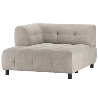 Woood Louis 1.5 Zits Chaise Longue Met Arm Links Chenille Sage