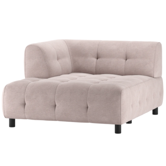 Woood Louis 1.5 Zits Chaise Longue Met Arm Links Chenille Mauve