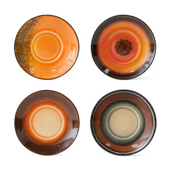 70s ceramics: saucers, roasts (set of 4)