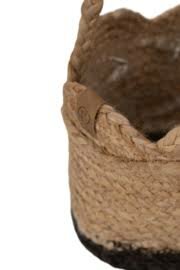 ZUSSS PLANTEN HANGMAND &Oslash;16CM JUTE BRUIN/ZWART