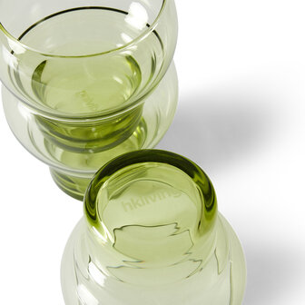 HKLIVING 70s glassware: bulb glasses, mint green (set of 4)