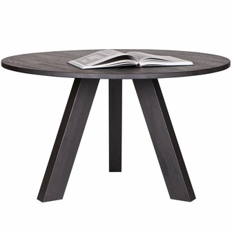 WOOOD eettafel Rhonda blacknight &Oslash;129cm blacknight [fsc]