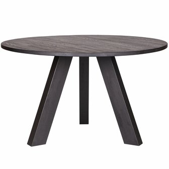 WOOOD eettafel Rhonda blacknight &Oslash;129cm blacknight [fsc]