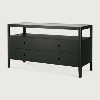 Ethnicraft oak Spindle Dresser Black Oak