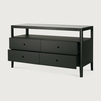 Ethnicraft oak Spindle Dresser Black Oak