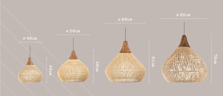 dBodhi Bell lamp Brown 60 cm