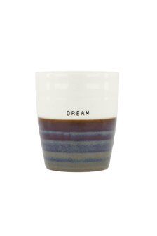 Zusss koffiemok dream warmgrijs/wit