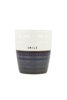 Zusss koffiemok smile donkerblauw/wit