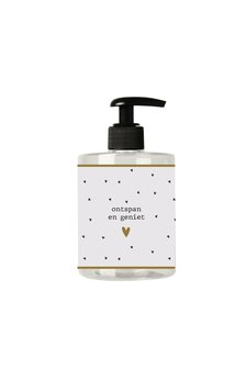 Zusss handzeep 500ml ontspan en geniet antracietgrijs/off white