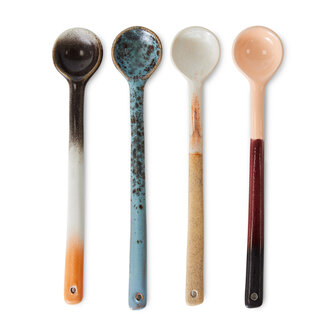 HKLIVING 70s ceramics; spoons L, Breeze (set van 4)