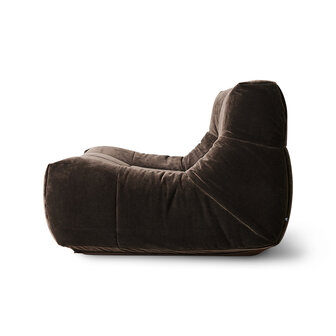 HKLIVING Lazy Lounge Chair Royal Velvet Espresso