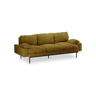 HKLIVING Retro Sofa 3 Zits, Royal Velvet Olive