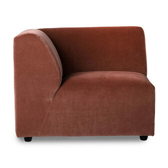 HKLIVING Jax Couch Element Left End Royal Velvet, Magnolia