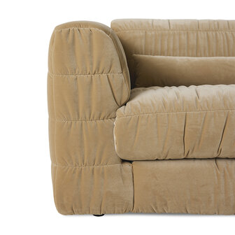 HKLIVING Club Couch Royal Velvet, Cream