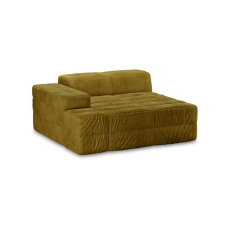 HKLIVING Brut Sofa Element Left Divan Royal Velvet, Olive