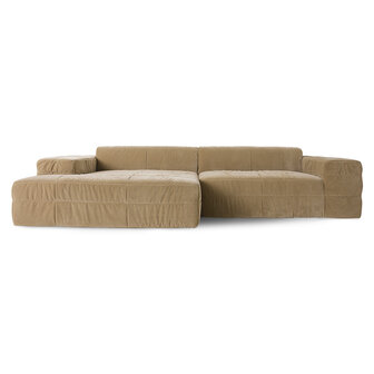 HKLIVING Brut Sofa Element Left Divan Royal Velvet, cream