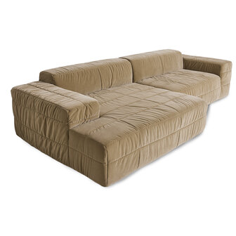 HKLIVING Brut Sofa Element Left Divan Royal Velvet, cream