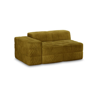 HKLIVING Brut Sofa Element Left Royal Velvet, Olive