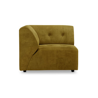 HKLIVING Vint Couch Element Left Royal Velvet, Olive