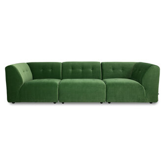 HKLIVING Vint Couch Element Left Royal Velvet, Green