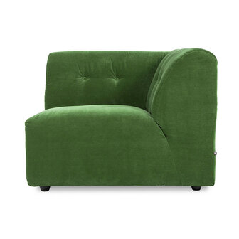 HKLIVING Vint Couch Element Right Royal Velvet, Green