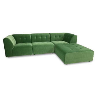 HKLIVING Vint Couch Element Right Royal Velvet, Green