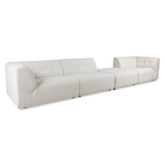 HKLIVING Vint Couch Element Right Boucle, Cream