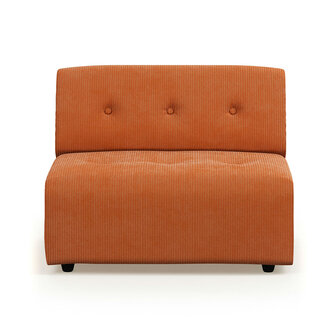 HKLIVING Vint Couch Element Middle Corduroy Rib, Dusty Orange