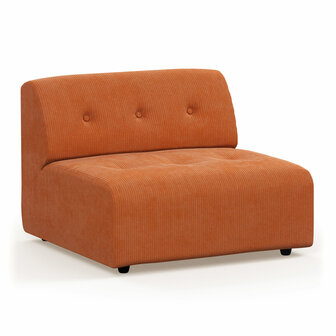 HKLIVING Vint Couch Element Middle Corduroy Rib, Dusty Orange