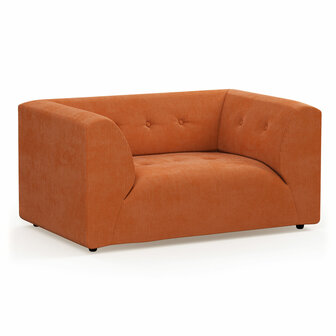 HKLIVING Vint Couch Element Loveseat Corduroy Rib, Dusty Orange